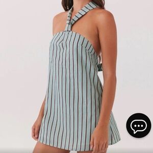 PEPPERMAYO Keira linen mini dress - coastal stripe